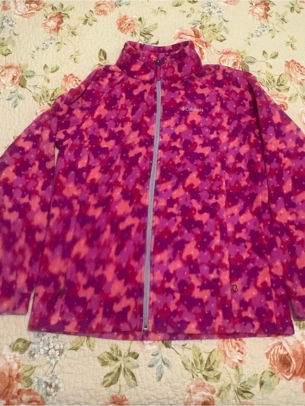 Columbia Pink Fullzip Fleece Jacket - Girls Size X-Large